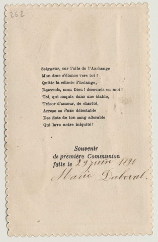 Je suis à Dieu et Dieu est à moi ! Une communiante