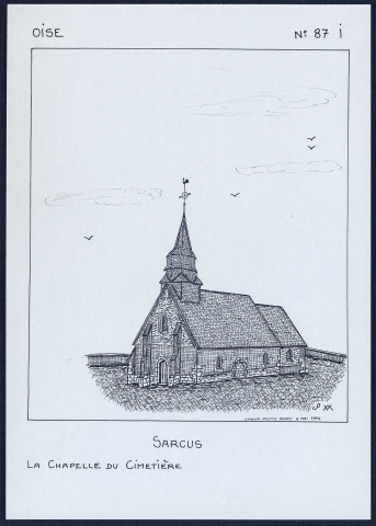 Sarcus (Oise) : la chapelle du cimetière - (Reproduction interdite sans autorisation - © Claude Piette)