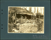 Près de Fay (Somme), le Bois des Fermes. Ancien abri d'officiers allemands occupé par les soldats français