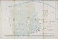 Saigneville. Plan des mollières de Mme la Princesse de Berghes : copie faite le 29 septembre 1847 d'un plan du 27 juillet 1826.