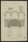 XLVVII. Architecture religieuse. Portail septentrional de l'église Saint-Etienne de Beauvais. Détails de la corniche et d'un chapiteau