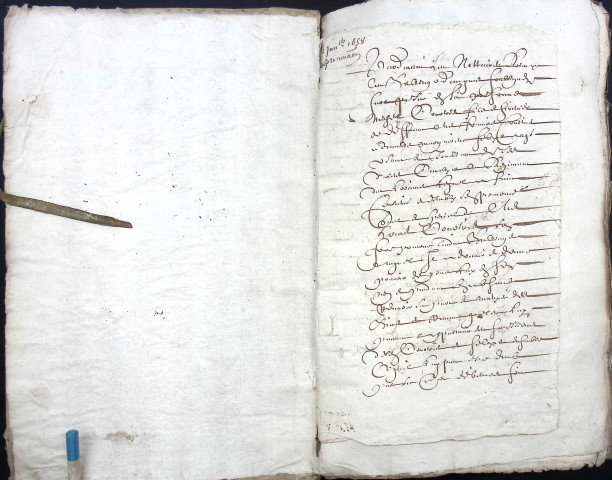 Etude de Me Jean-Baptiste Trencart à Amiens (étude n°12). Minutes de l'année 1658