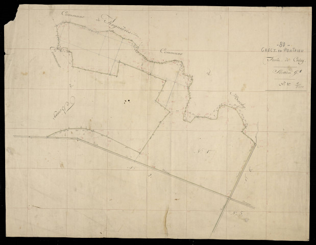 Plan du cadastre napoléonien - Crecy-en-Ponthieu (Crécy en Ponthieu) : G1