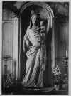 Eglise de Catenay (Oise) : détail d'une statue de la Vierge à l'Enfant