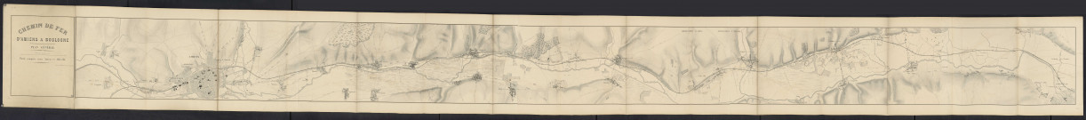 Chemin de fer d'Amiens à Boulogne : plan général, partie comprise entre Amiens et Abbeville
