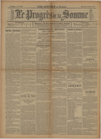 Le Progrès de la Somme n° 14145