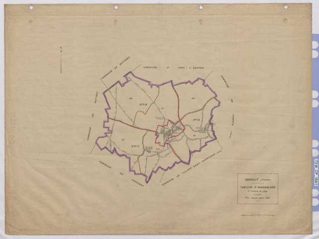 Plan du cadastre rénové - Douilly : tableau d'assemblage (TA)