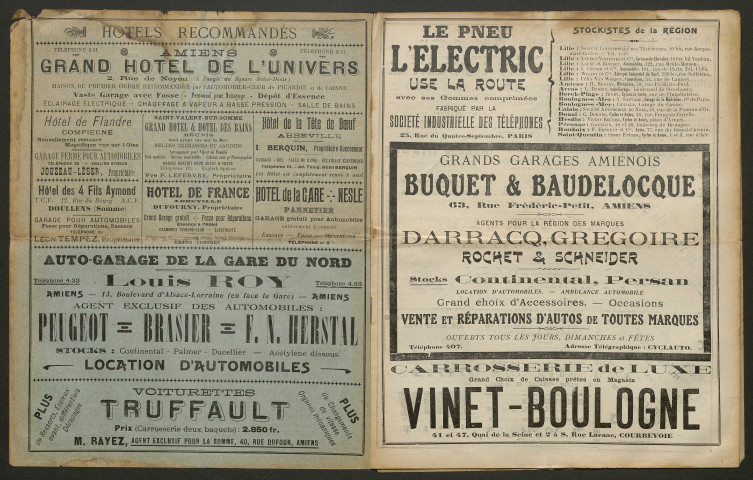 Automobile-club de Picardie et de l'Aisne. Revue mensuelle, 4e année, septembre 1908