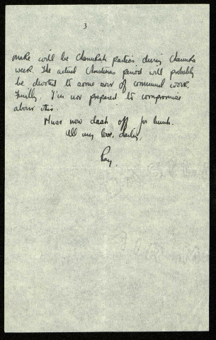 Lt R. Goldwater RA, RA Mess MUTTRA, India Command, 5 Jan. 46 : lettre de Raymond Goldwater à sa fiancée
