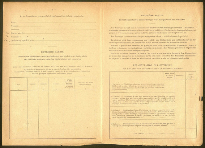 Ailly-sur-Noye. Demande d'indemnisation des dommages de guerre : dossier Ville d'Ailly-sur-Noye (église et autres biens communaux)