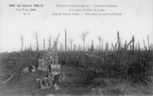 La Guerre 1914-17. - Offensive Franco-Anglaise - Combles (Somme) - Les ruines du Bois de Leuze. English French attack - Combles (Somme) - The ruins of cown's of Leuze