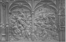 Cathédrale - Stalles du Choeur - 7è série, n° 9 - Panneaux de la Rampe J - 69 - La Descente de Croix - La Mise au Tombeau
