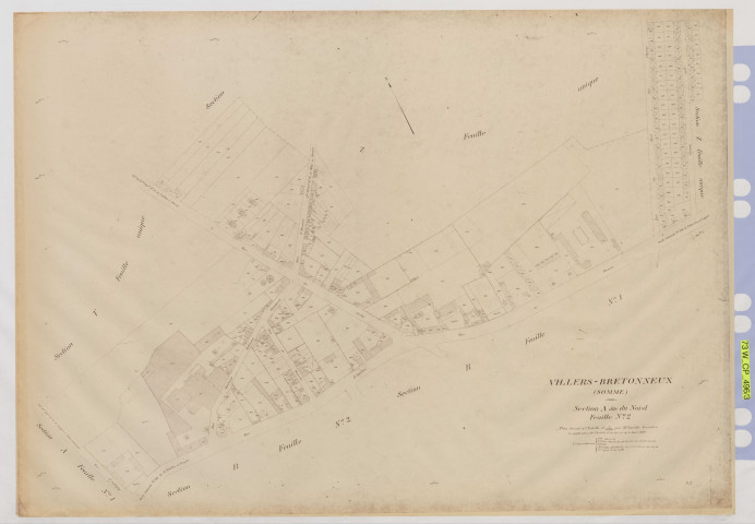 Plan du cadastre rénové - Villers-Bretonneux : section A2