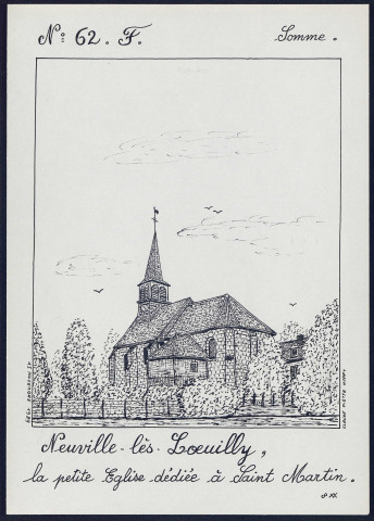 Neuville-lès-Loeuilly : la petite église dédiée à Saint-Martin - (Reproduction interdite sans autorisation - © Claude Piette)