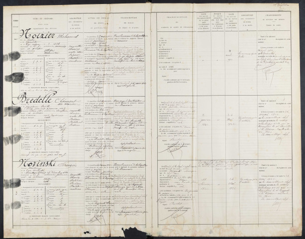 Maison d'arrêt d'Amiens. Arrêt. Registre d'écrou : numéros 1 à 897. 25 mars 1922 - 15 août 1923
