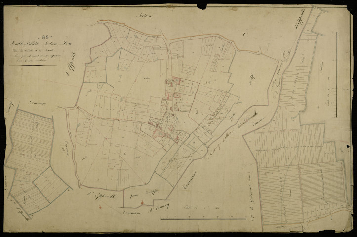 Plan du cadastre napoléonien - Muille-Villette : Villette ; Marais (Les), D