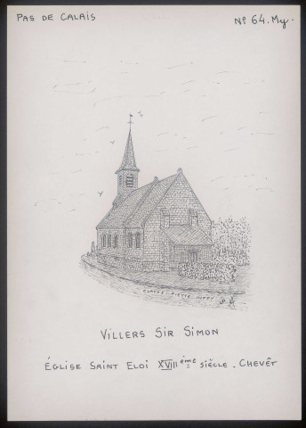 Villers-sir-Simon (Pas-de-Calais) : église Saint-Eloi, chevêt - (Reproduction interdite sans autorisation - © Claude Piette)