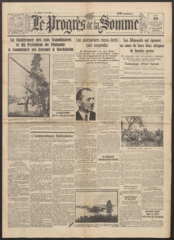 Le Progrès de la Somme, numéro 21943, 19 octobre 1939