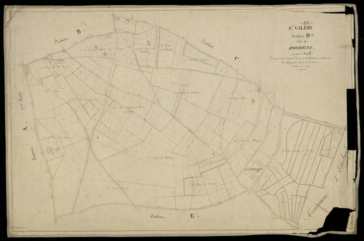 Plan du cadastre napoléonien - Saint-Valery-sur-Somme (Saint Valery) : Rossigny, D