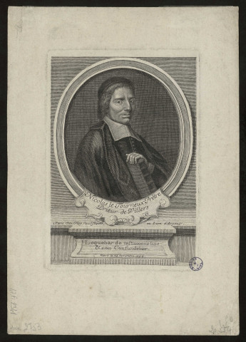 Nicolas Le Fourneux Prêtre, prieur de Villers. Loquebar de teftimoniis luis & non Confundebar. mort le 28 novembre 1684