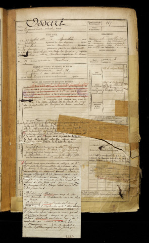 Ossart, Raymond Louis Alcide, né le 17 juillet 1881 à Brévillers (Somme), classe 1901, matricule n° 117, Bureau de recrutement d'Abbeville