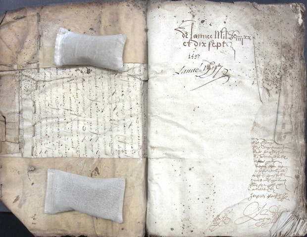 Etude de Me Jean Quignon à Amiens (étude n°22). Minutes de l'année 1597