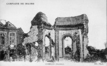 Guerre 1914-1918. Les ruines de l'église après les bombardements