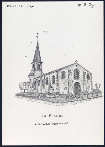 La Plaine (Maine-et-Loire) : l'église moderne - (Reproduction interdite sans autorisation - © Claude Piette)