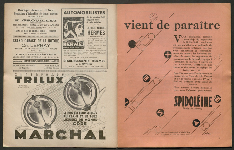 L'Automobile au Pays Picard. Revue mensuelle de l'Automobile-Club de Picardie et de l'Aisne, 232, janvier 1931