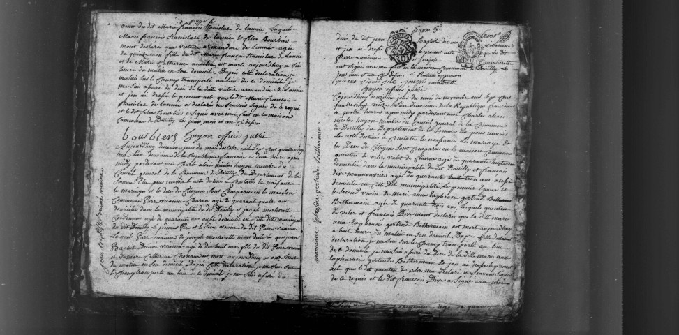 Douilly : décès (1793-1846)