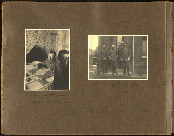 Album photographique. Königin Augusta Garde-Grenadier-Regiment Nr. 4 à Roye et ses environs en 1916. Auteur : Wilhelm Menke (1895-1995)
