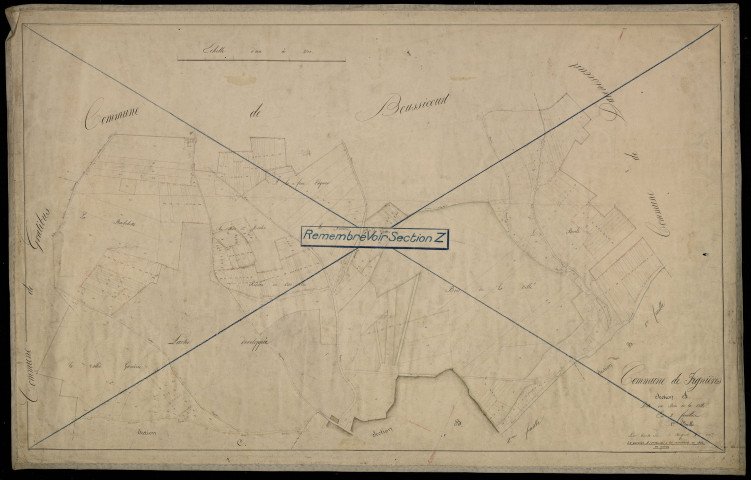 Plan du cadastre napoléonien - Fignieres : Bois de la Ville (Le), A1