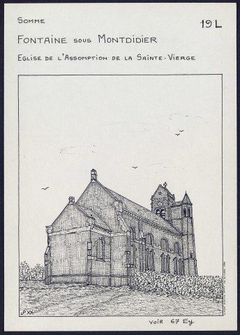 Fontaine-sous-Montdidier : église de l'Assomption de la Sainte-Vierge - (Reproduction interdite sans autorisation - © Claude Piette)