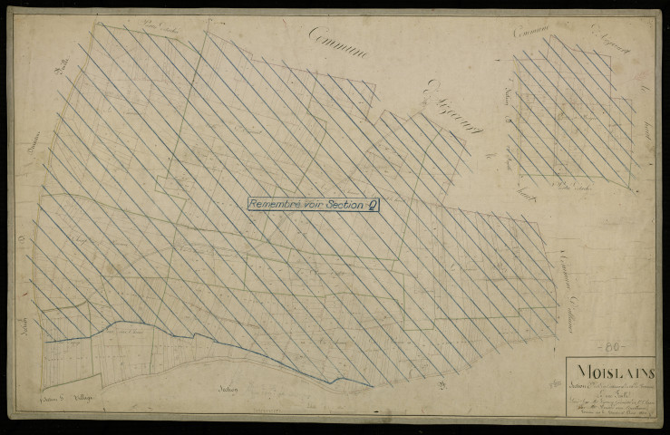 Plan du cadastre napoléonien - Moislains : Certaux (Les) ; Chemin de Péronne (Le), E