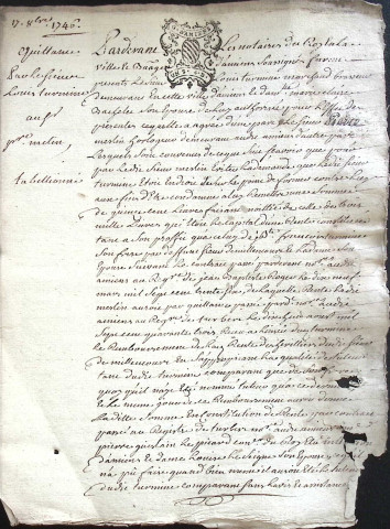 Etude de Me Firmin Magnier à Amiens (étude n°4). Minutes de l'année 1746