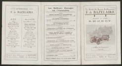 Publicités automobiles : F. de Bazelaire