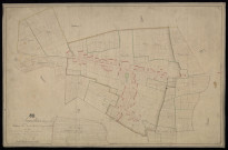 Plan du cadastre napoléonien - Sauvillers-Mongival (Sauvillers) : Chef-lieu (Le) ; Vignes du Paradis (Les), C et partie développée de la section A
