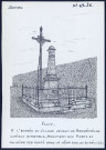 Fluy, entrée du village : monument aux morts et calvaire en fer forgé - (Reproduction interdite sans autorisation - © Claude Piette)