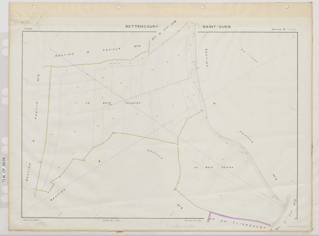 Plan du cadastre rénové - Bettencourt-Saint-Ouen : section A7