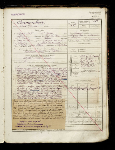 Champrobert, Alexis Germain, né le 16 avril 1898 à Saint-Babel (Puy-de-Dôme), classe 1918, matricule n° 309, Bureau de recrutement d'Amiens