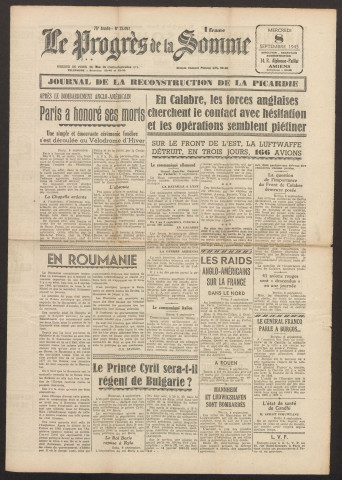 Le Progrès de la Somme, numéro 23067, 8 septembre 1943