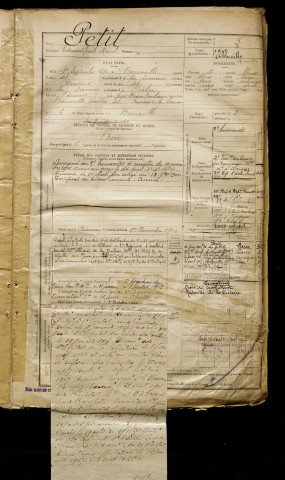 Petit, Edouard Emile Marcel, né le 01 septembre 1880 à Bernaville (Somme), classe 1900, matricule n° 5, Bureau de recrutement d'Abbeville