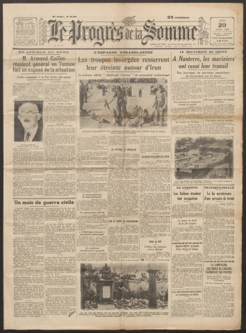 Le Progrès de la Somme, numéro 20798, 20 août 1936