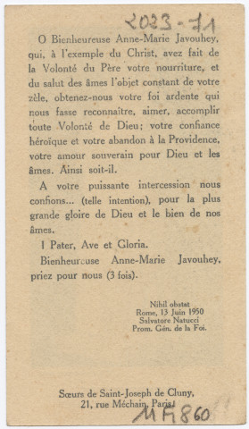 Bienheureuse Anne-Marie Javouhey