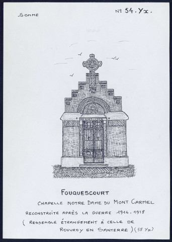 Fouquescourt : chapelle Notre-Dame du Mont Carmel - (Reproduction interdite sans autorisation - © Claude Piette)
