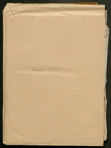 Témoignage de Bagès, (Colonel) et correspondance avec Jacques Péricard