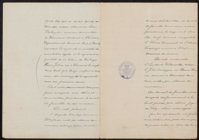 Ailly-sur-Noye. Demande d'indemnisation des dommages de guerre : dossier Vanparys-Dekeyser