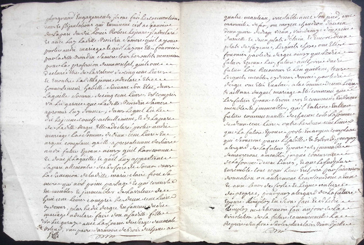Etude de Me Firmin Magnier à Amiens (étude n°4). Minutes de l'année 1733