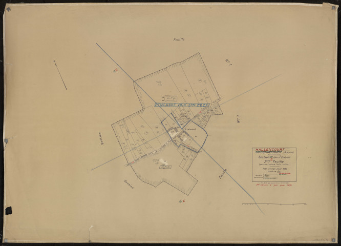 Plan du cadastre rénové - Hallencourt (Hocquincourt) : section E2