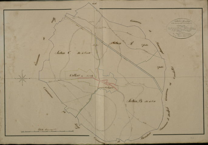 Plan du cadastre napoléonien - Villers-sous-Ailly : tableau d'assemblage